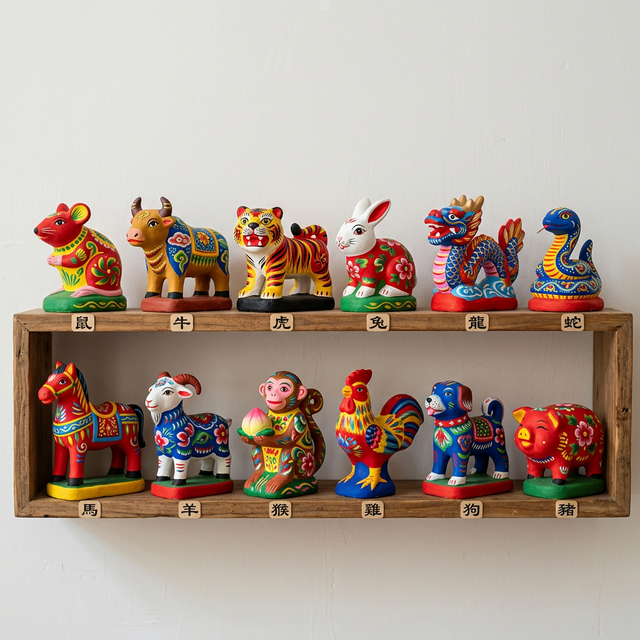 泥塑十二生肖