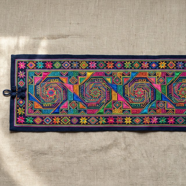 土族盘绣&middot;太阳花